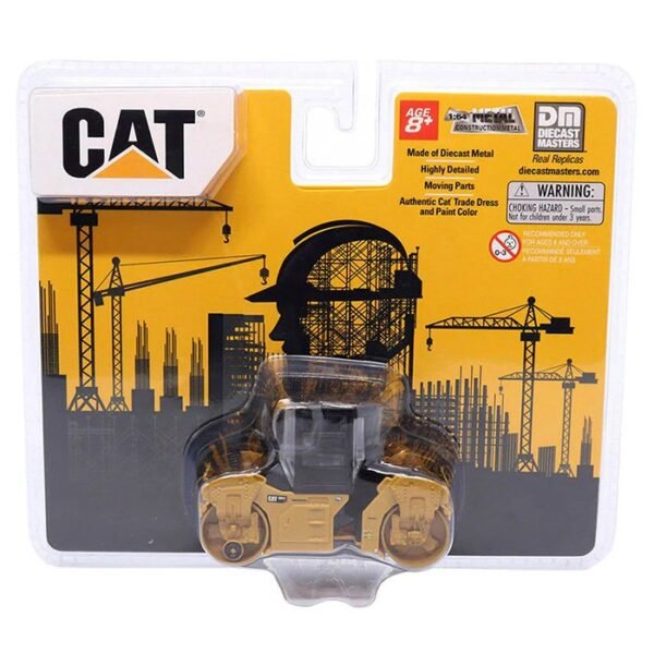 85641CS - Rolo vibratório tandem Cat CB-13 em escala 1:64 com cabine fechada