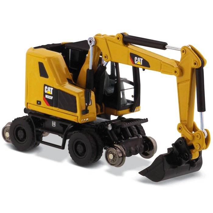 85656 1:87 Cat® M323F Escavadeira de rodas ferroviária, Cat® amarela com 3 ferramentas de trabalho - Imagem 2