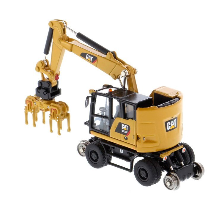 85656 1:87 Cat® M323F Escavadeira de rodas ferroviária, Cat® amarela com 3 ferramentas de trabalho - Imagem 3