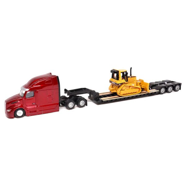 84419 Miniatura Caminhão reboque com Trator de Esteira D5M 1:87