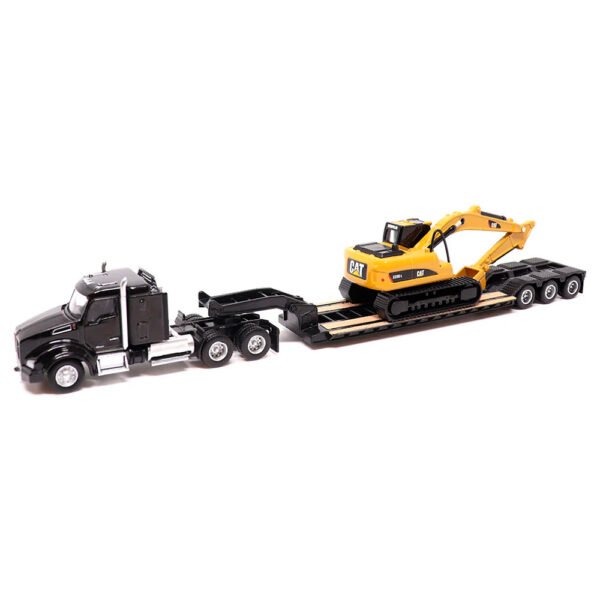 84420 Miniatura Caminhão reboque com escavadeira 320DL 1:87
