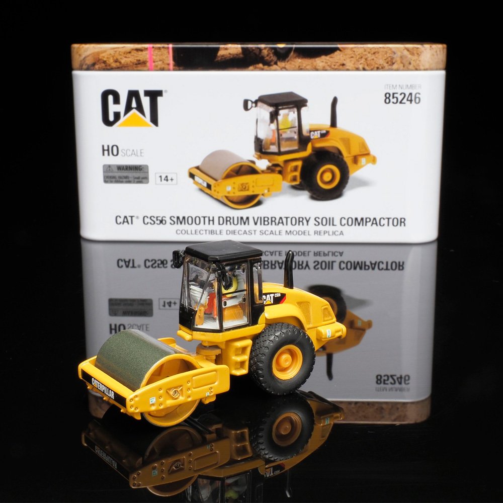 85246 Miniatura Compactador de solo vibratório de tambor liso Cat® CS56 na escala 1:87 - Imagem 4